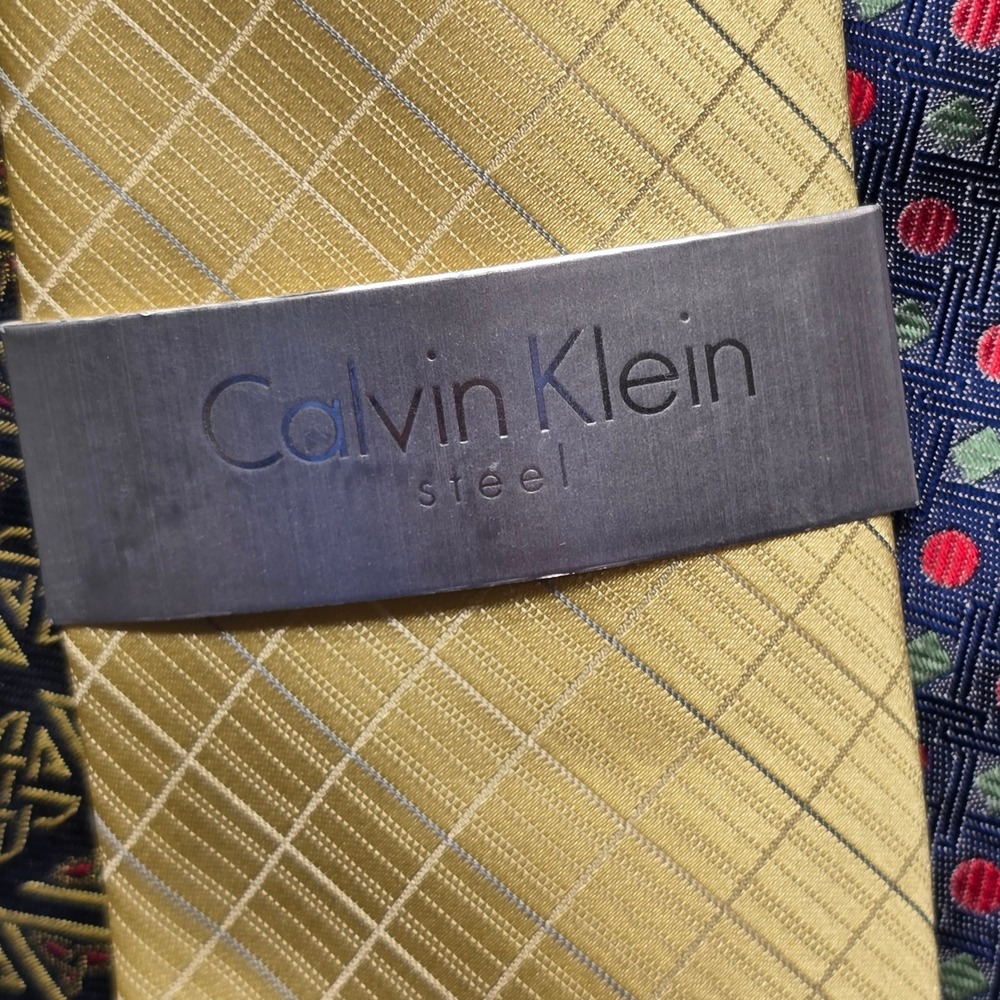 Mens Designer Tie Lot 9pc Brooks Brothers Ralph Lauren Calvin Klein‎ Silk Cotton - Picture 2 of 11